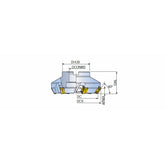 LM60SC-R-21 60° Face mills with unique wedge clamping & thicker positive strong 4 cutting edges inserts SCKN 21 for heavy machining in maximum depth of cut 13 mm - Big-tools Industrial Supply Tools for Metal Cutting